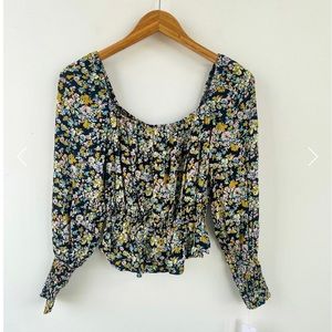 Nordstrom Ten Sixty Sherman Crop Smocked Off Shoulder Top | M | NWOT